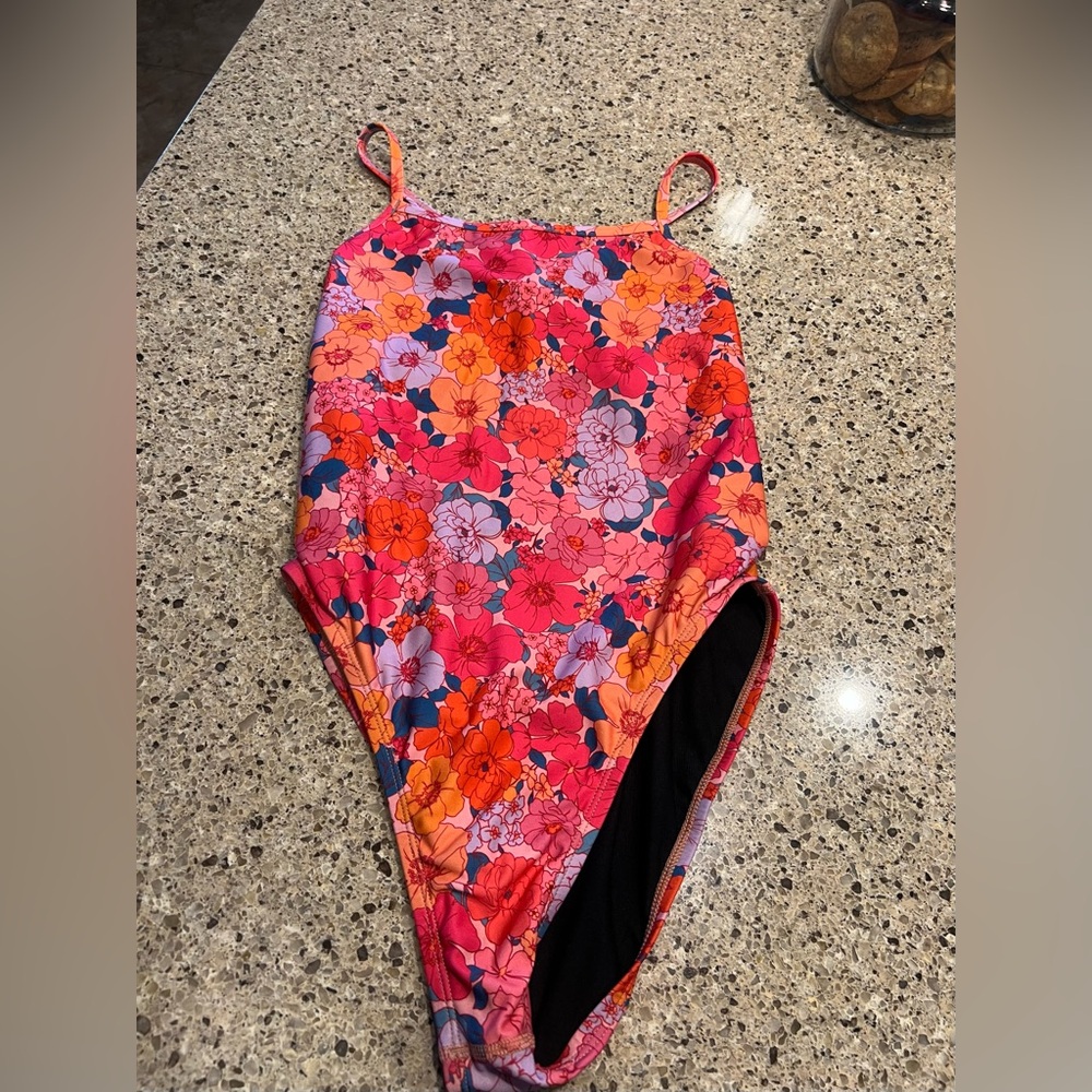 Jolyn Perry Floral One Piece - Pink and Orange